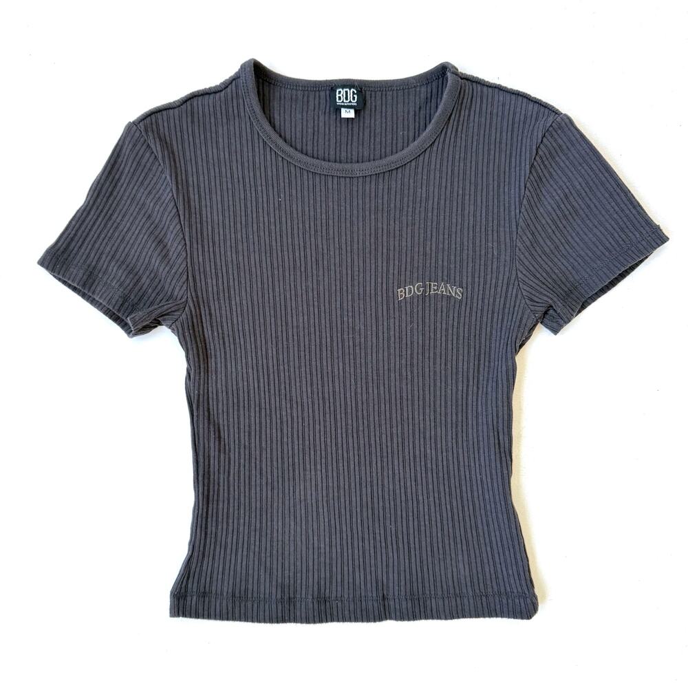 BDG Urban Outtfitters Ribbed Cotton Crewneck Baby Tee